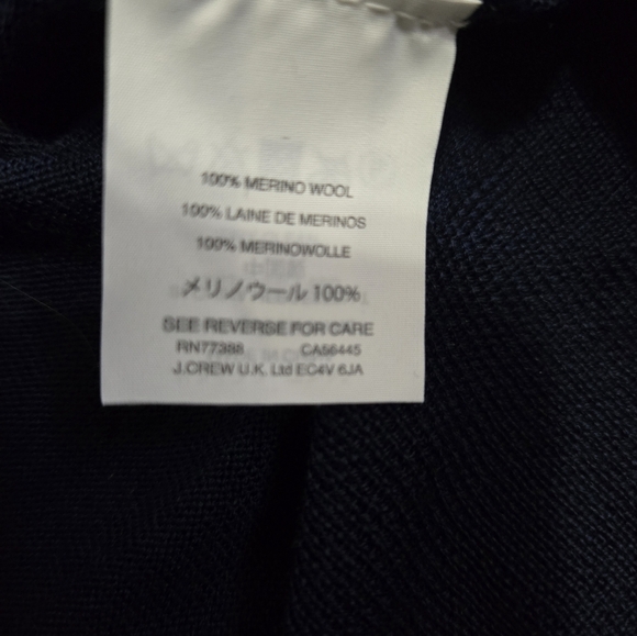 J. Crew 100% Merino Wool Nautical Navy Sweater with Anchor And Star Design. XXS - Picture 8 of 10